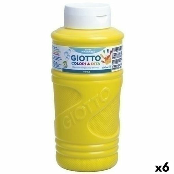 Fingerfärg Giotto Gul 750 ml (6 antal)-Kontor och Kontorsmaterial, konst och hantverk-Giotto-peaceofhome.se