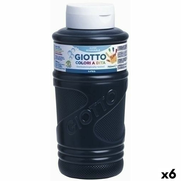 Fingerfärg Giotto Svart 750 ml (6 antal)-Kontor och Kontorsmaterial, konst och hantverk-Giotto-peaceofhome.se