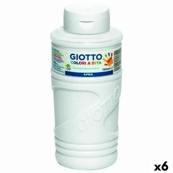Fingerfärg Giotto Vit 750 ml (6 antal)-Leksaker och spel, Kreativa aktiviteter-Giotto-peaceofhome.se