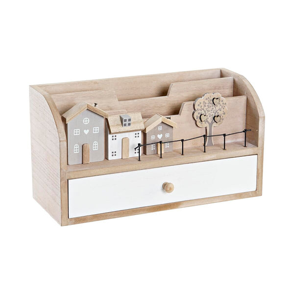 Flerfunktionell förvaring DKD Home Decor Trä MDF 28 x 11,5 x 15 cm Naturell Hus-Kontor och Kontorsmaterial, Kontorsmaterial-DKD Home Decor-peaceofhome.se