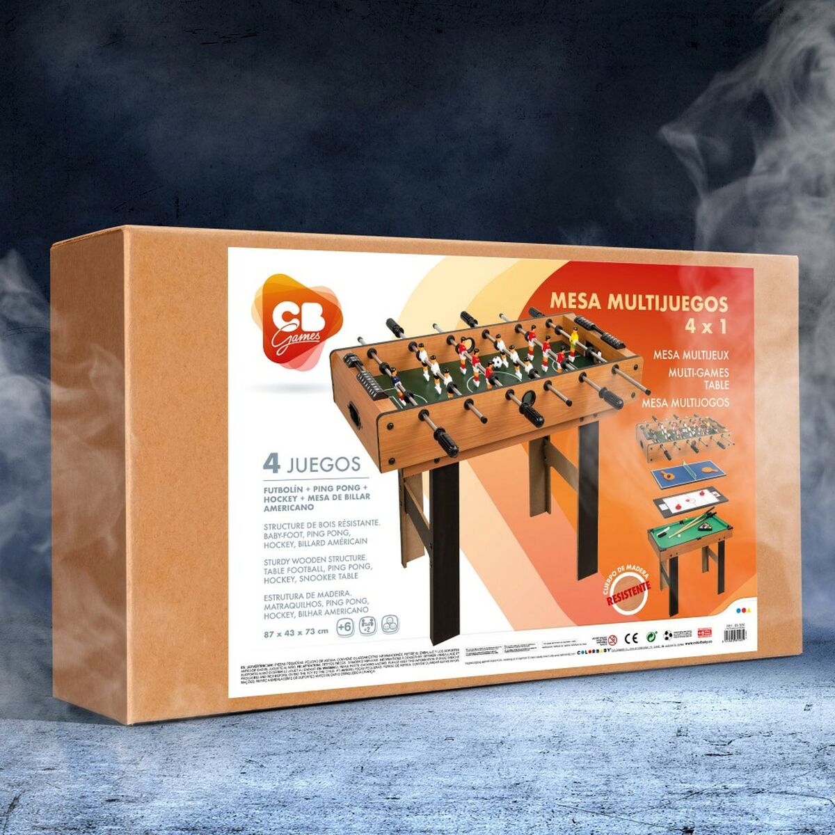 Flerspelsbord Colorbaby 4-i-1 87 x 73 x 43 cm-Leksaker och spel, Spel och tillbehör-Colorbaby-peaceofhome.se