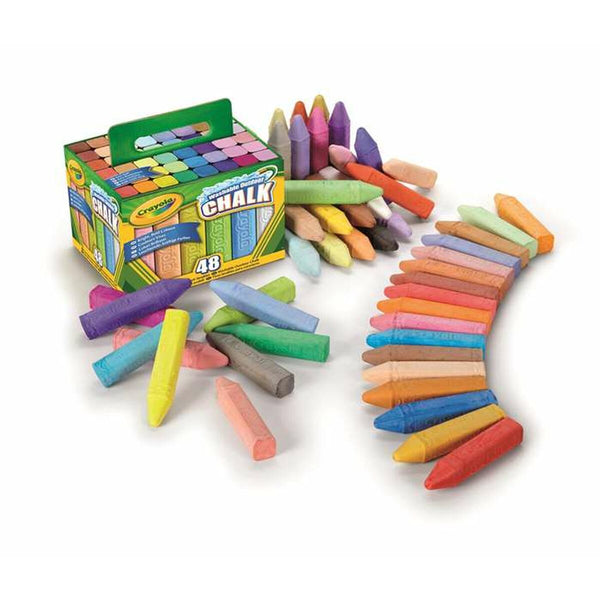 Floor chalks Crayola Maxi Multicolour Tvättbar 48 Delar 17 x 13 x 12 cm-Kontor och Kontorsmaterial, Kulspetspennor, pennor och skrivverktyg-Crayola-peaceofhome.se