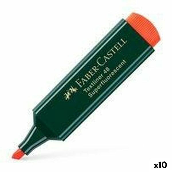 Fluorescerande markörsuppsättning Faber-Castell Textliner 48 Orange (10 antal)-Kontor och Kontorsmaterial, Kulspetspennor, pennor och skrivverktyg-Faber-Castell-peaceofhome.se