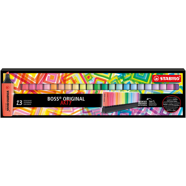Fluorescerande markörsuppsättning Stabilo BOSS ORIGINAL 23 Delar Multicolour 3 Delar-Kontor och Kontorsmaterial, Kulspetspennor, pennor och skrivverktyg-Stabilo-peaceofhome.se