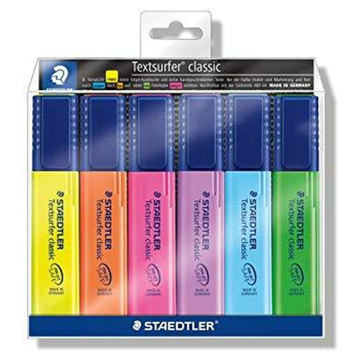 Fluorescerande markörsuppsättning Staedtler Textsurfer Classic 6 Delar (10 antal)-Kontor och Kontorsmaterial, Kulspetspennor, pennor och skrivverktyg-Staedtler-peaceofhome.se