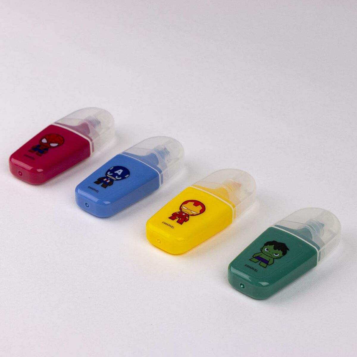 Fluorescerande markörsuppsättning The Avengers 4 Delar-Kontor och Kontorsmaterial, Kulspetspennor, pennor och skrivverktyg-The Avengers-peaceofhome.se