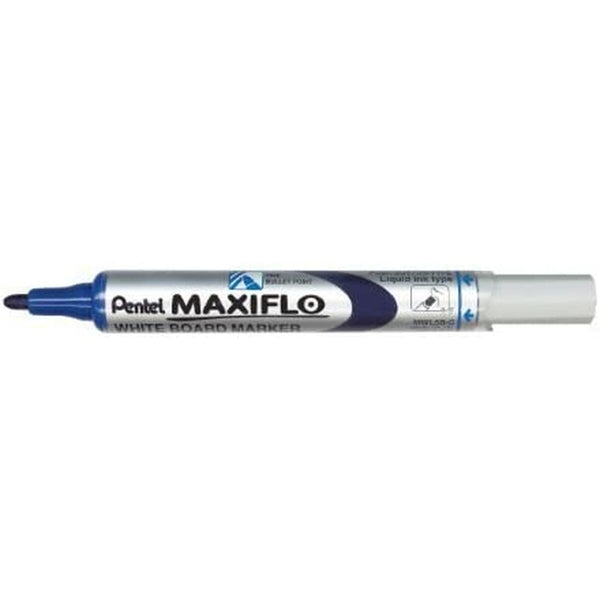 Flytande kritamarkör Pentel Maxiflo MWL-5S Blå (12 Delar)-Kontor och Kontorsmaterial, Kulspetspennor, pennor och skrivverktyg-Pentel-peaceofhome.se