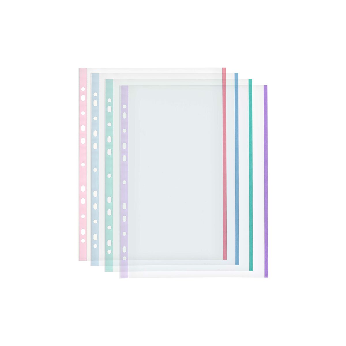 Fodral Pincello 380 380 Blå Röd Grön Purpur Multicolour A4 Plast 25 x 0,5 x 31 cm (48 antal)-Kontor och Kontorsmaterial, Kontorsmaterial-Pincello-peaceofhome.se