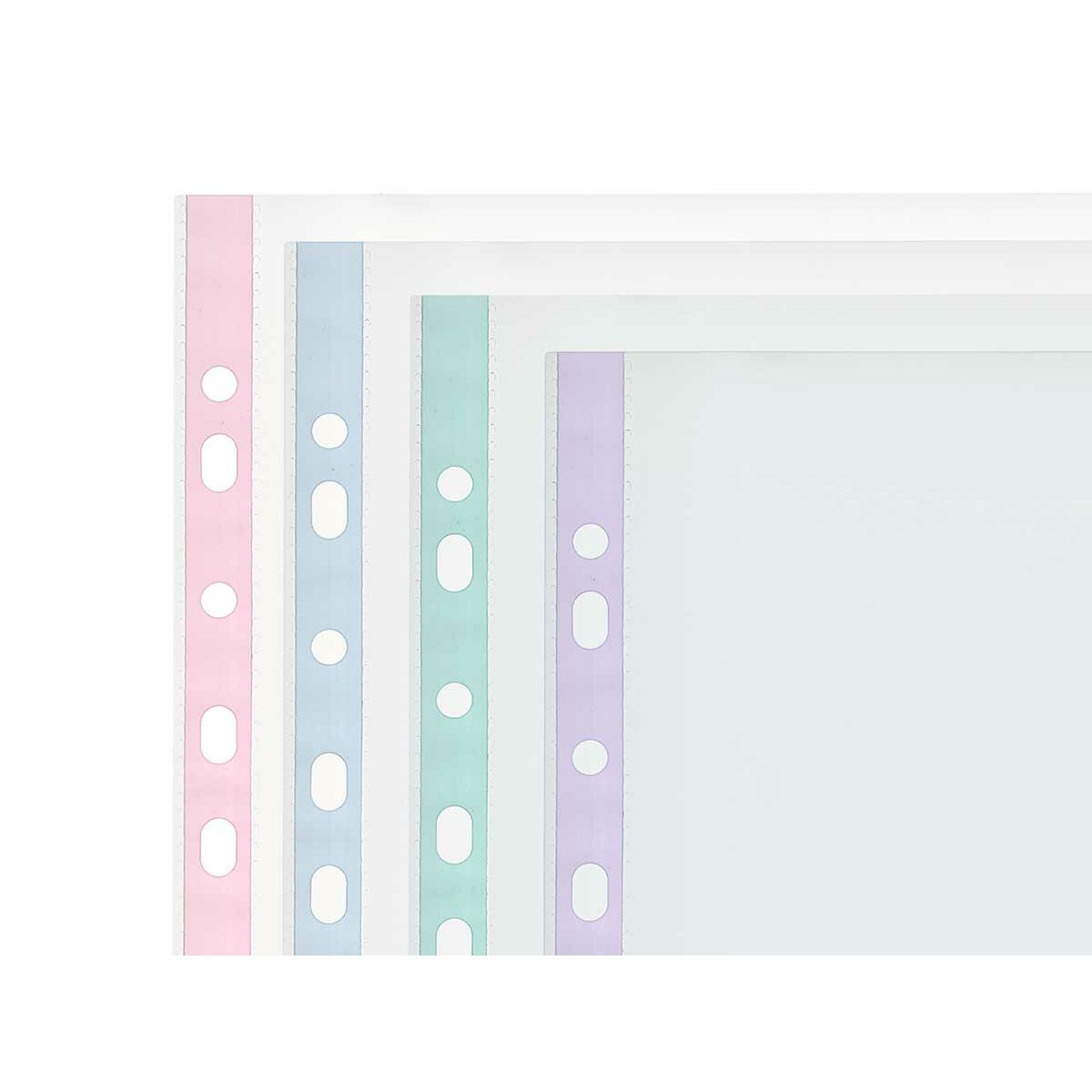 Fodral Pincello 380 380 Blå Röd Grön Purpur Multicolour A4 Plast 25 x 0,5 x 31 cm (48 antal)-Kontor och Kontorsmaterial, Kontorsmaterial-Pincello-peaceofhome.se