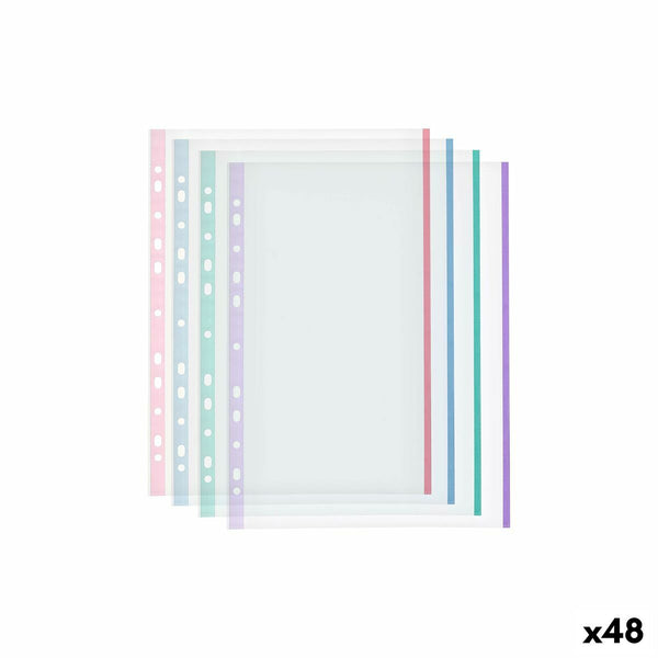 Fodral Pincello 380 380 Blå Röd Grön Purpur Multicolour A4 Plast 25 x 0,5 x 31 cm (48 antal)-Kontor och Kontorsmaterial, Kontorsmaterial-Pincello-peaceofhome.se