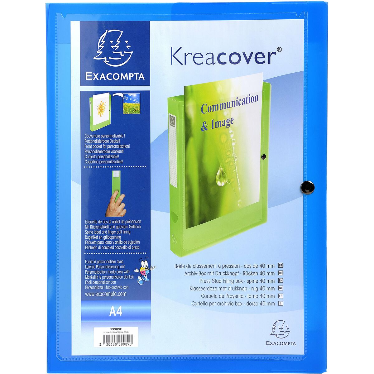 Folder Exacompta Blå A4 (5 antal)-Kontor och Kontorsmaterial, Kontorsmaterial-Exacompta-peaceofhome.se