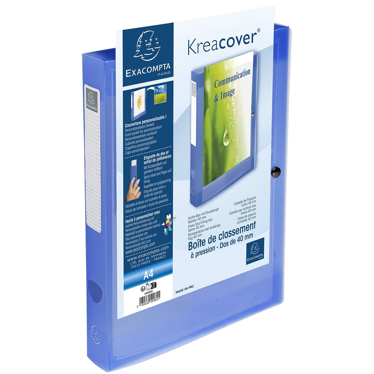 Folder Exacompta Blå A4 (5 antal)-Kontor och Kontorsmaterial, Kontorsmaterial-Exacompta-peaceofhome.se