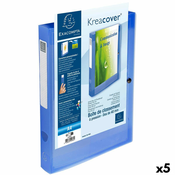 Folder Exacompta Blå A4 (5 antal)-Kontor och Kontorsmaterial, Kontorsmaterial-Exacompta-peaceofhome.se