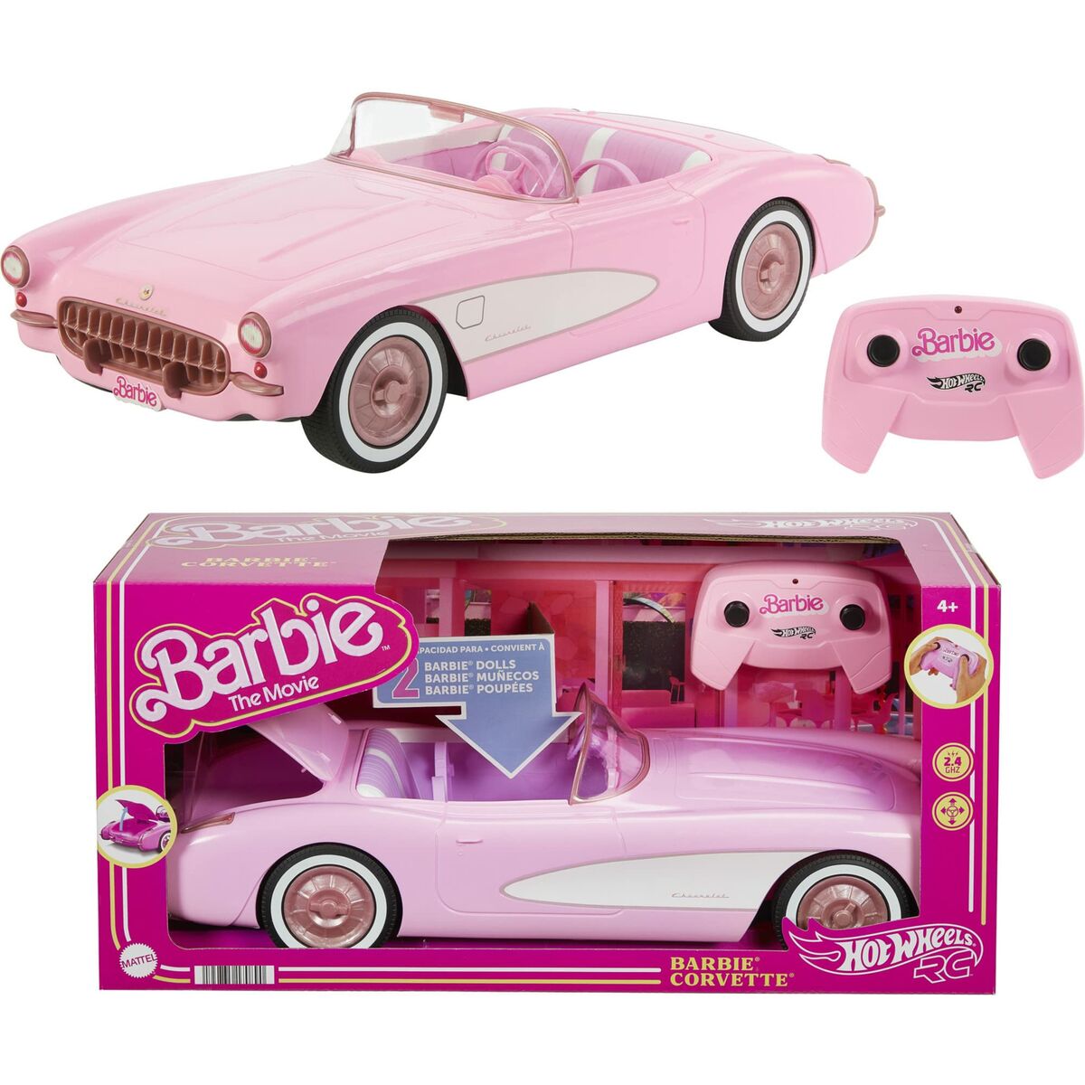 Fordon Barbie The Movie Hot Wheels RC Corvette (Renoverade A)-Leksaker och spel, Fordon-Barbie-peaceofhome.se