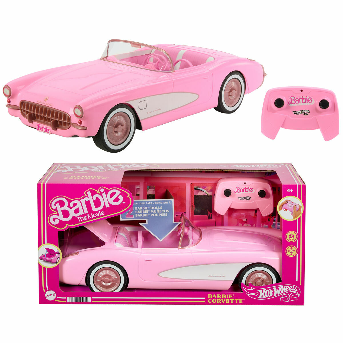 Fordon Barbie The Movie Hot Wheels RC Corvette (Renoverade A)-Leksaker och spel, Fordon-Barbie-peaceofhome.se