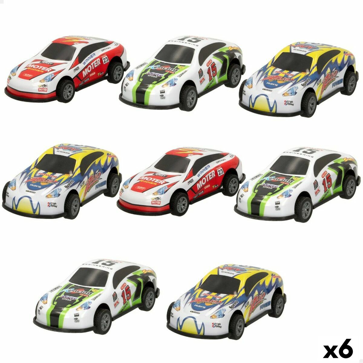 Fordonsspel Speed & Go 8,9 x 2,7 x 4 cm (6 antal)-Leksaker och spel, Fordon-Speed & Go-peaceofhome.se