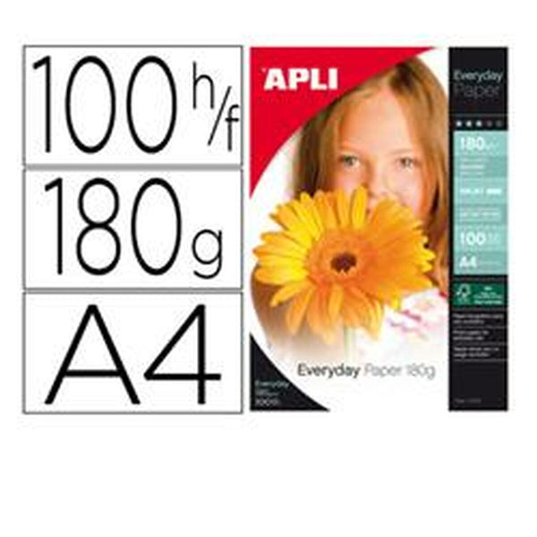 Fotopapper Blankt Apli 11475 A4-Kontor och Kontorsmaterial, Pappersprodukter för kontoret-Apli-peaceofhome.se