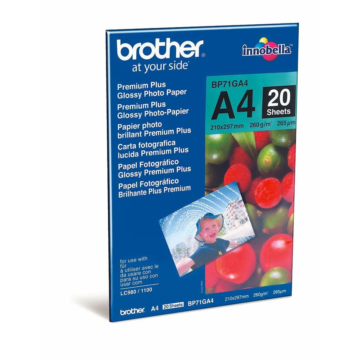Fotopapper Blankt Brother BP71GA4 A4 20 Blad-Kontor och Kontorsmaterial, Pappersprodukter för kontoret-Brother-peaceofhome.se