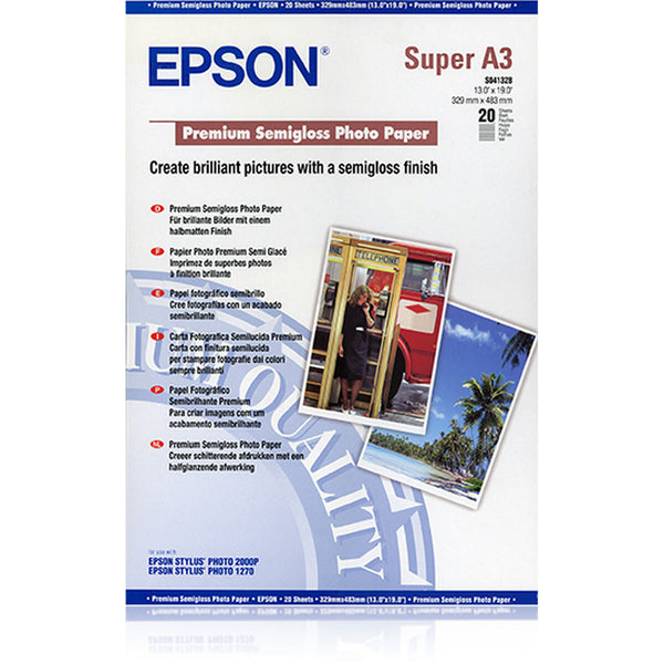 Fotopapper Blankt Epson 2357142 A3 20 Blad (1 antal)-Kontor och Kontorsmaterial, Pappersprodukter för kontoret-Epson-peaceofhome.se