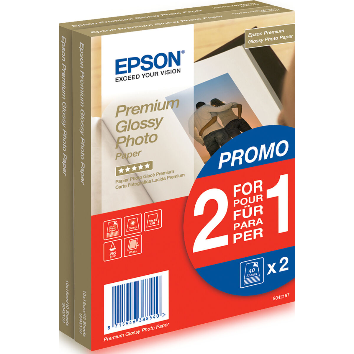 Fotopapper Blankt Epson 235B904 80 Blad (1 antal)-Kontor och Kontorsmaterial, Pappersprodukter för kontoret-Epson-peaceofhome.se