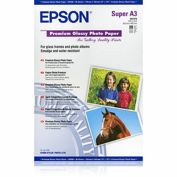 Fotopapper Blankt Epson C13S041316 A3-Kontor och Kontorsmaterial, Pappersprodukter för kontoret-Epson-peaceofhome.se