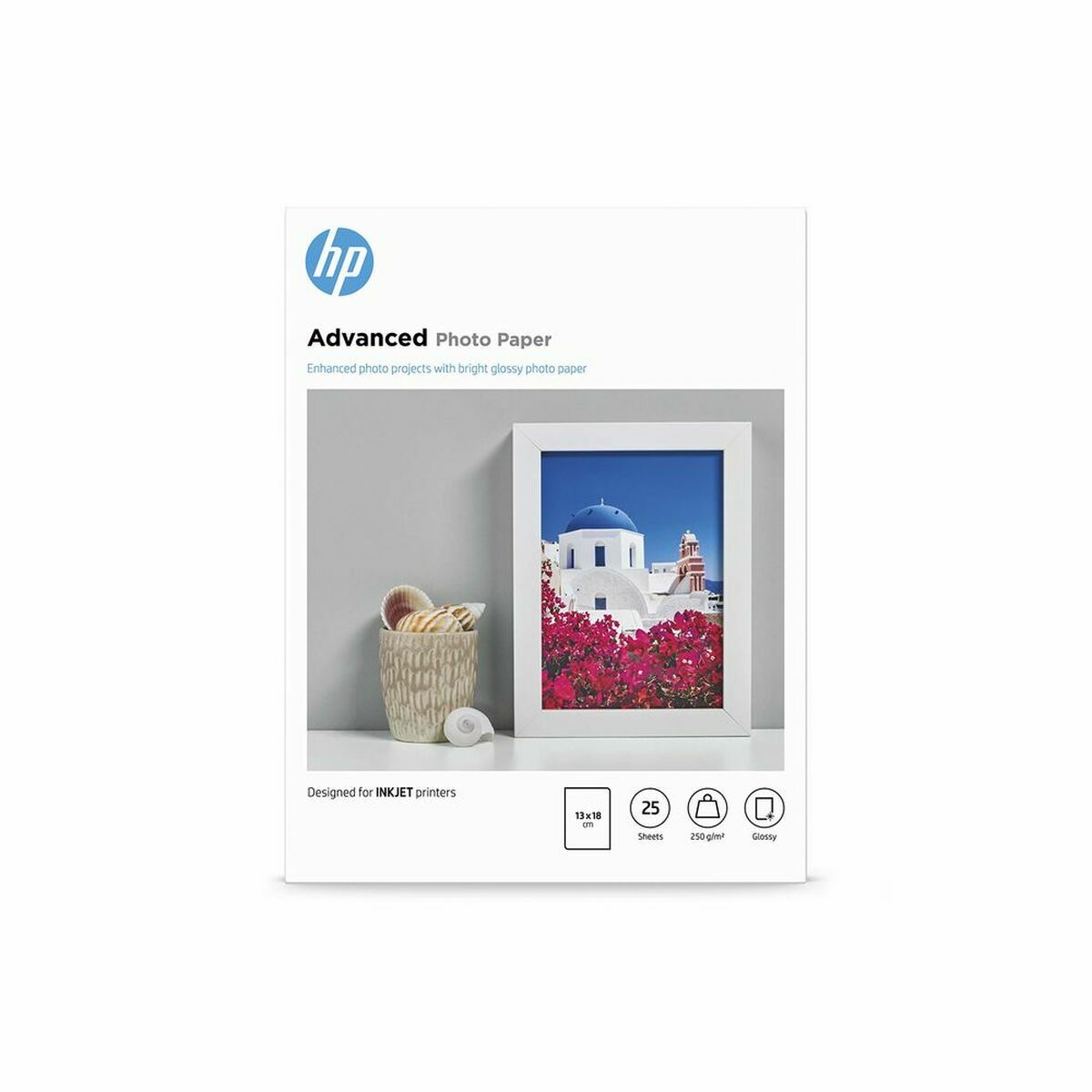 Fotopapper Blankt HP Q8696A A5 25 Blad (25 antal)-Kontor och Kontorsmaterial, Pappersprodukter för kontoret-HP-peaceofhome.se