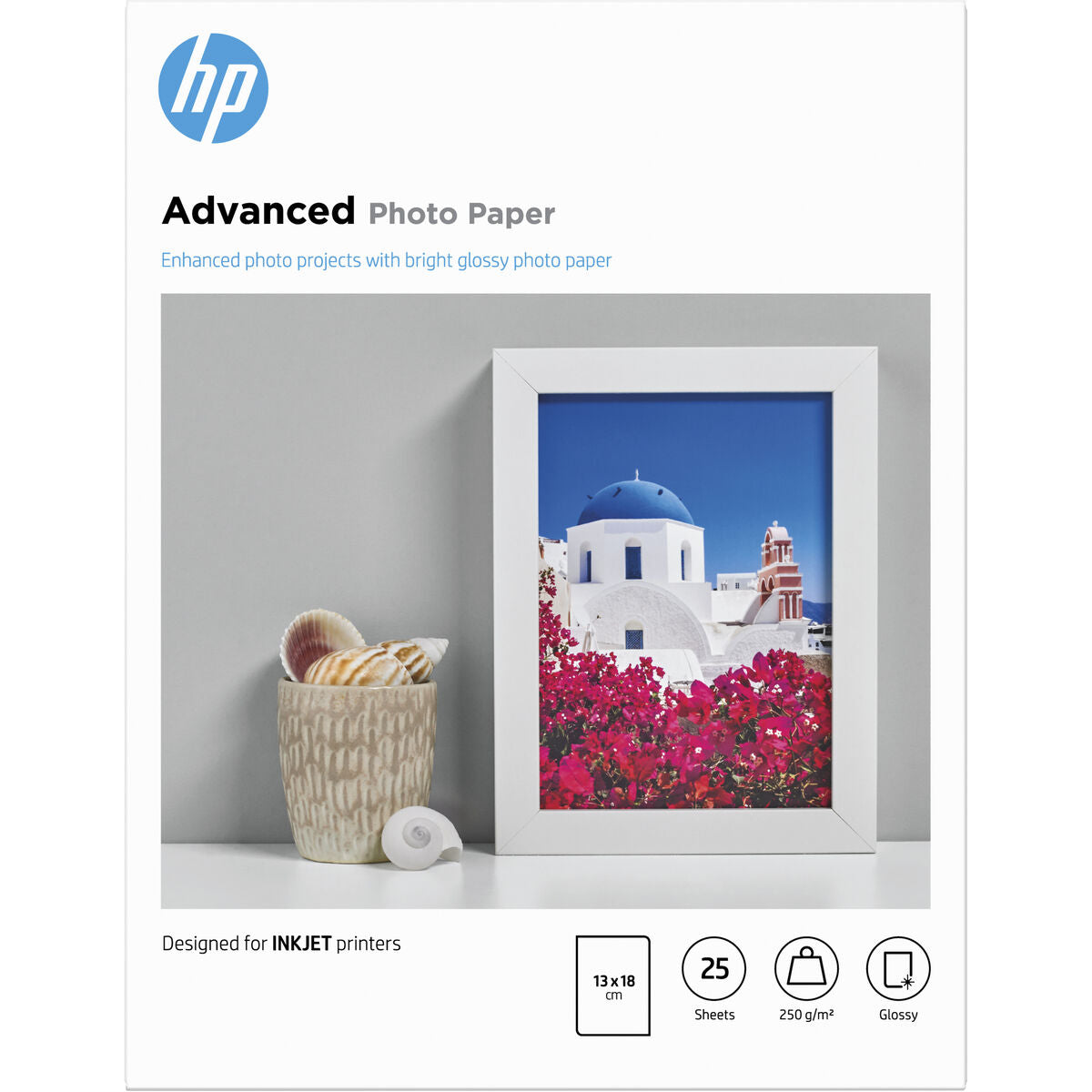 Fotopapper Blankt HP Q8696A A5 25 Blad (25 antal)-Kontor och Kontorsmaterial, Pappersprodukter för kontoret-HP-peaceofhome.se