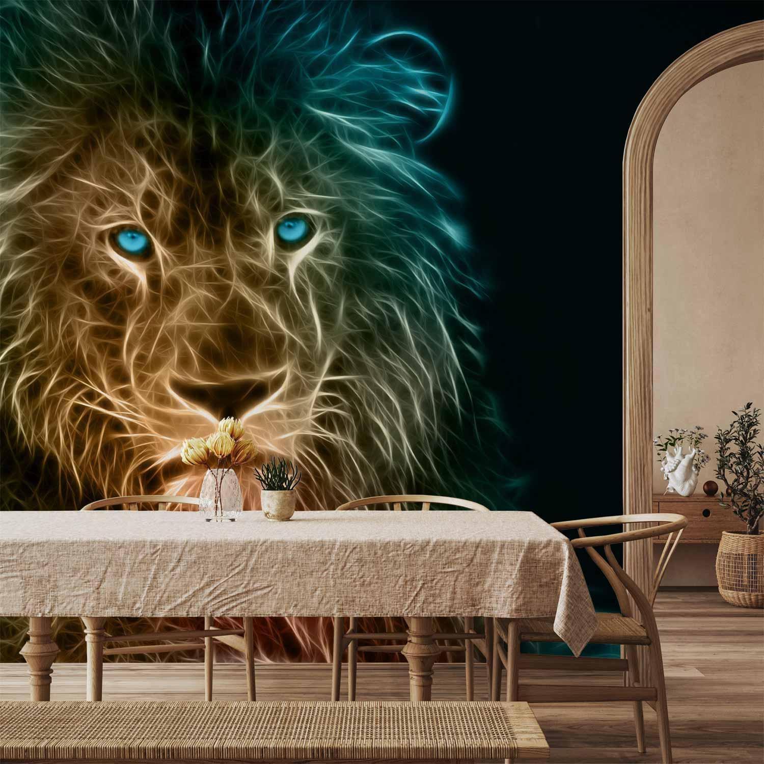 Fototapet - Abstract lion-Fototapeter-Artgeist-peaceofhome.se