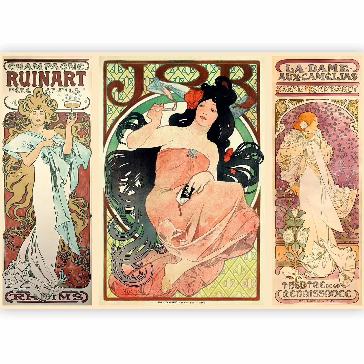 Fototapet - Alphonse Mucha Women's-Fototapeter-Artgeist-peaceofhome.se