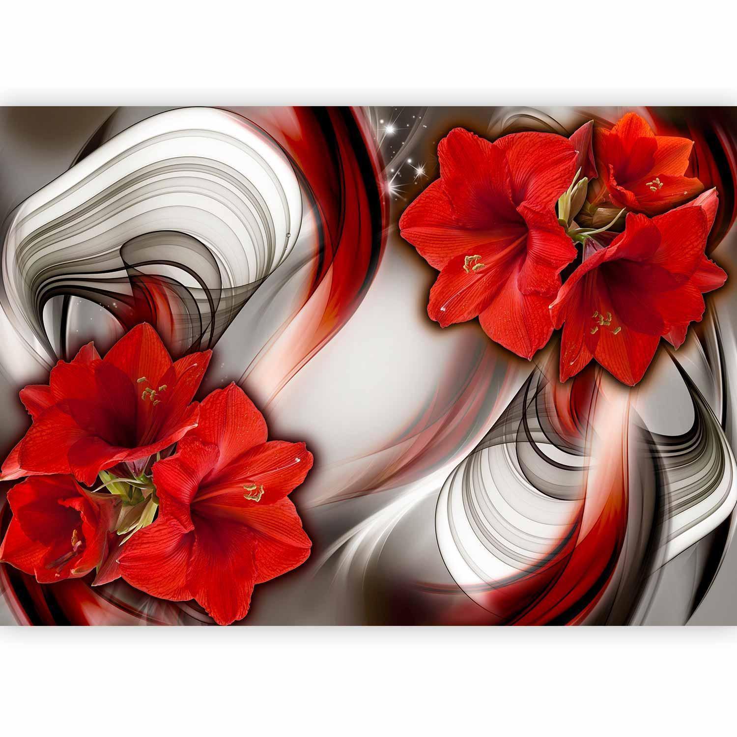 Fototapet - Amaryllis - Ballad of the Red-Fototapeter-Artgeist-peaceofhome.se