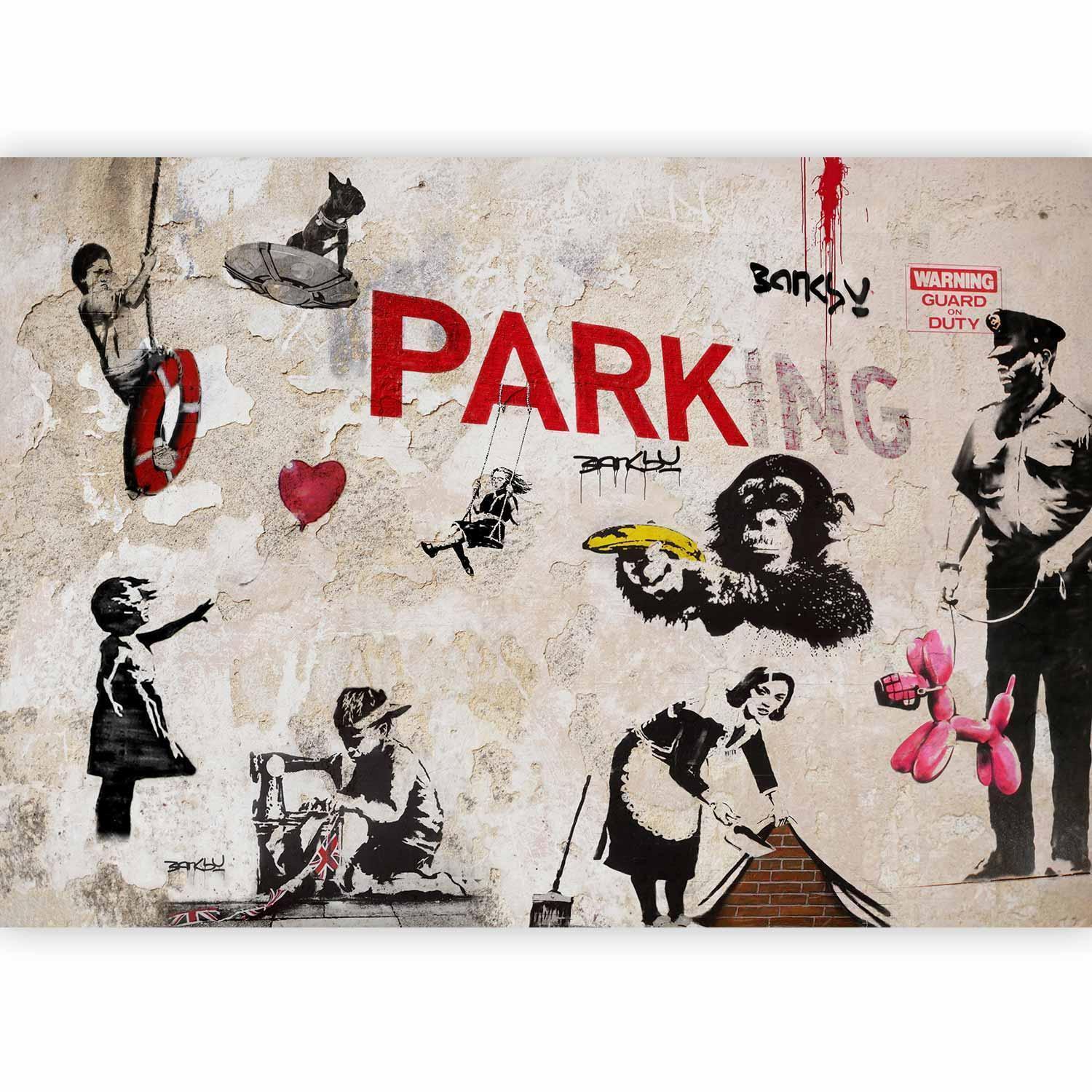 Fototapet - [Banksy] Graffiti Collage-Fototapeter-Artgeist-peaceofhome.se