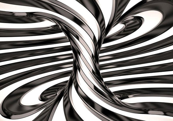 Fototapet - Black and white swirl-Fototapeter-Artgeist-peaceofhome.se