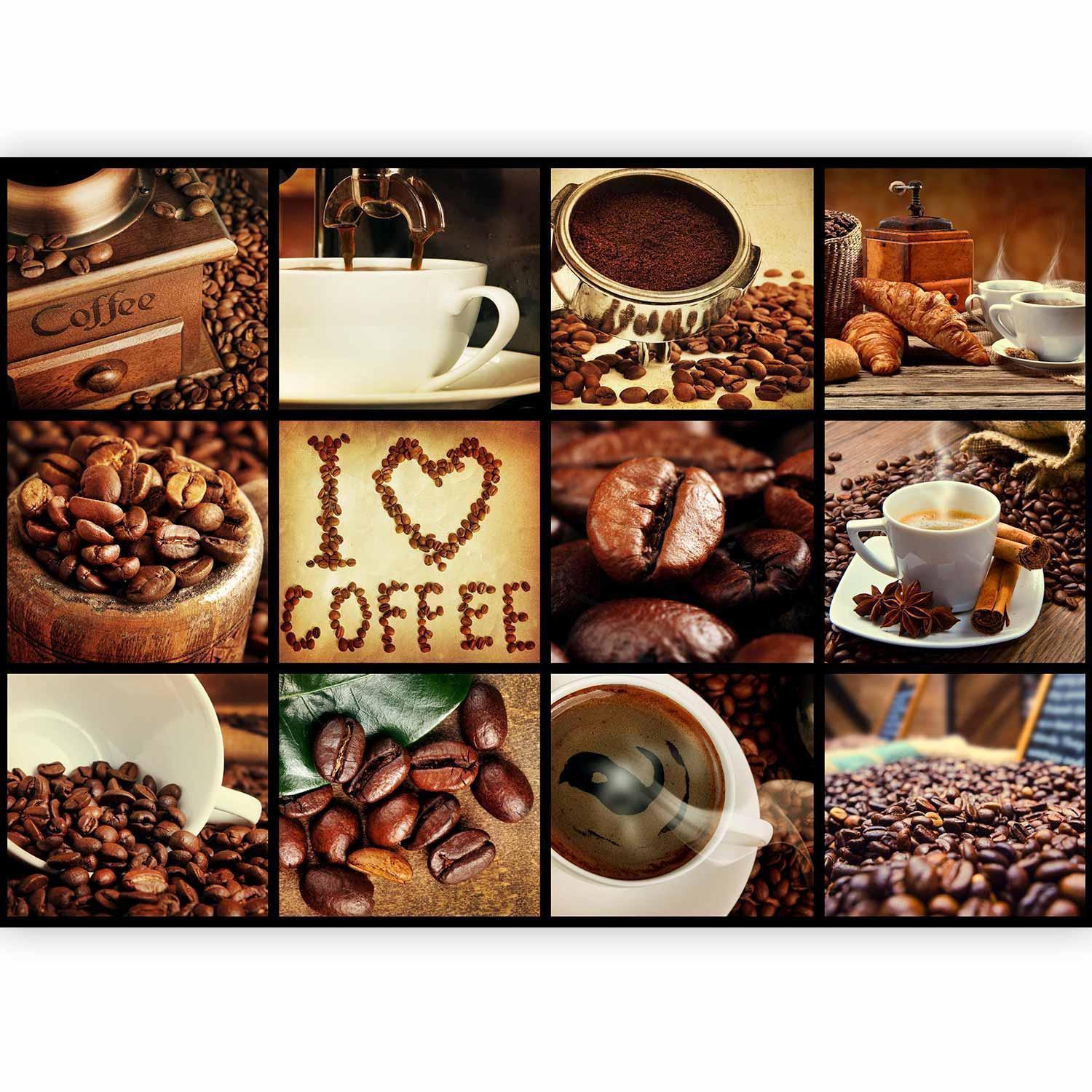 Fototapet - Coffee - Collage-Fototapeter-Artgeist-peaceofhome.se