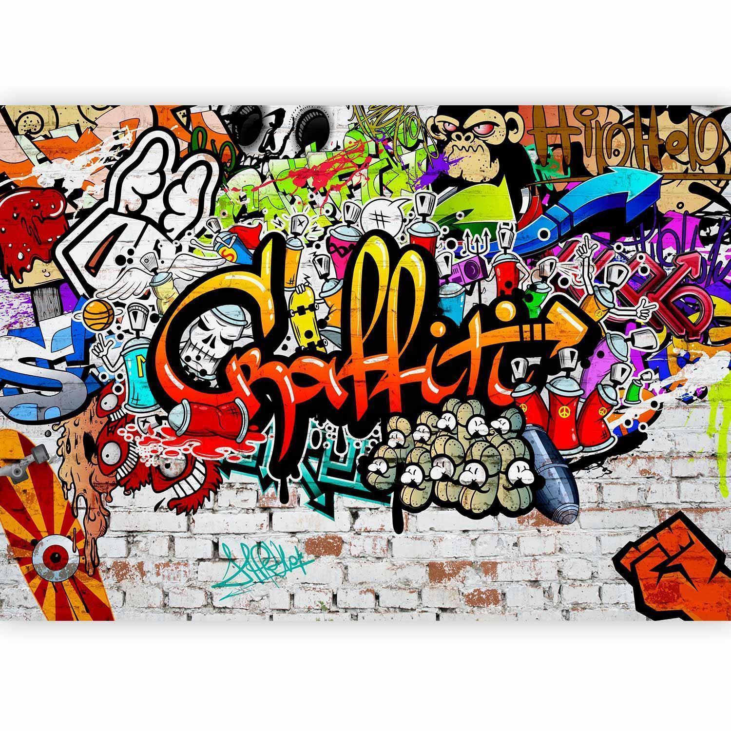 Fototapet - Colorful Graffiti-Fototapeter-Artgeist-peaceofhome.se