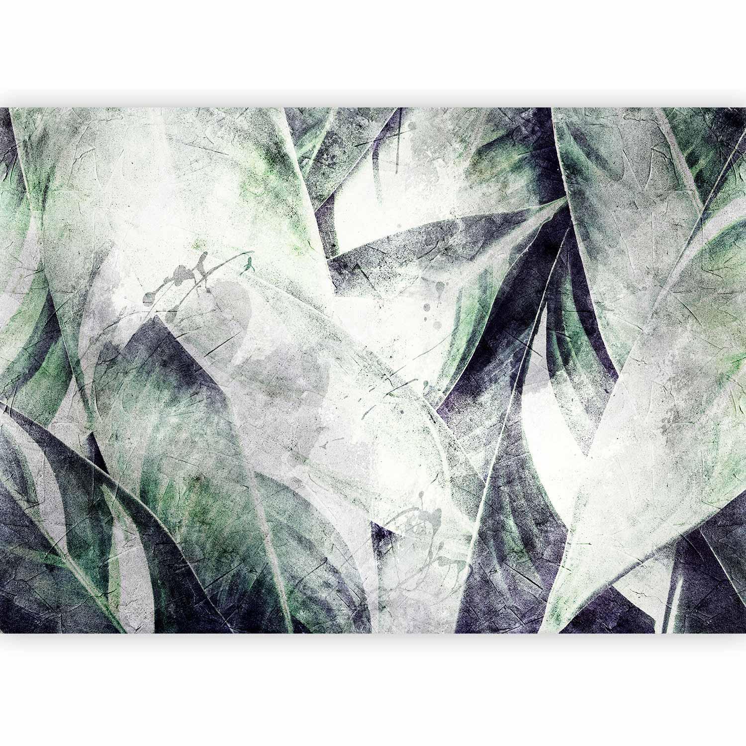 Fototapet - Eclectic jungle - plant motif with exotic leaves with texture-Fototapeter-Artgeist-peaceofhome.se