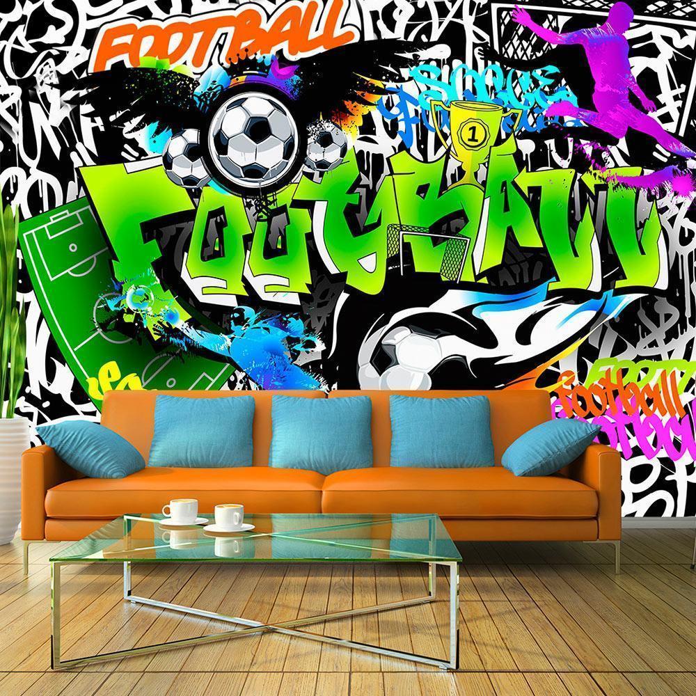 Fototapet - Football Graffiti-Fototapeter-Artgeist-peaceofhome.se