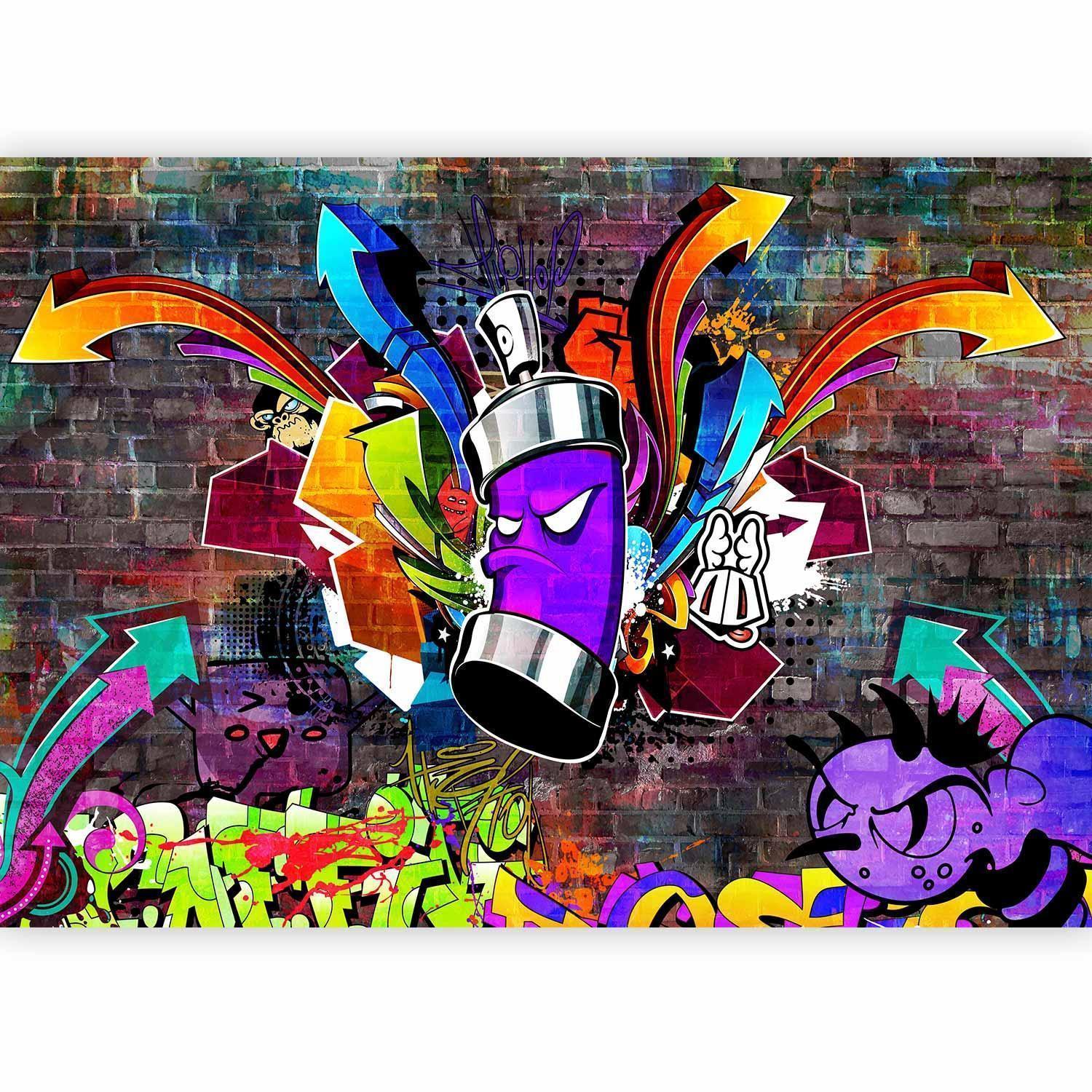 Fototapet - Graffiti: Colourful attack-Fototapeter-Artgeist-peaceofhome.se