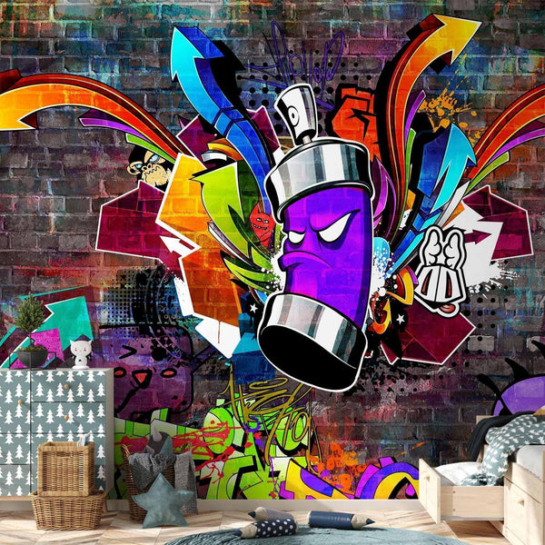 Fototapet - Graffiti: Colourful attack-Fototapeter-Artgeist-peaceofhome.se