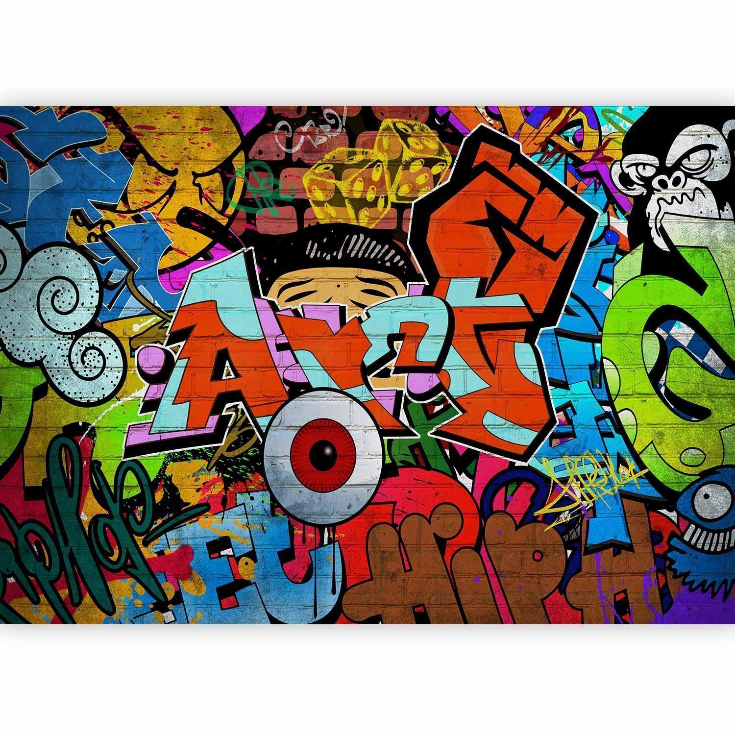 Fototapet - Graffiti art-Fototapeter-Artgeist-peaceofhome.se