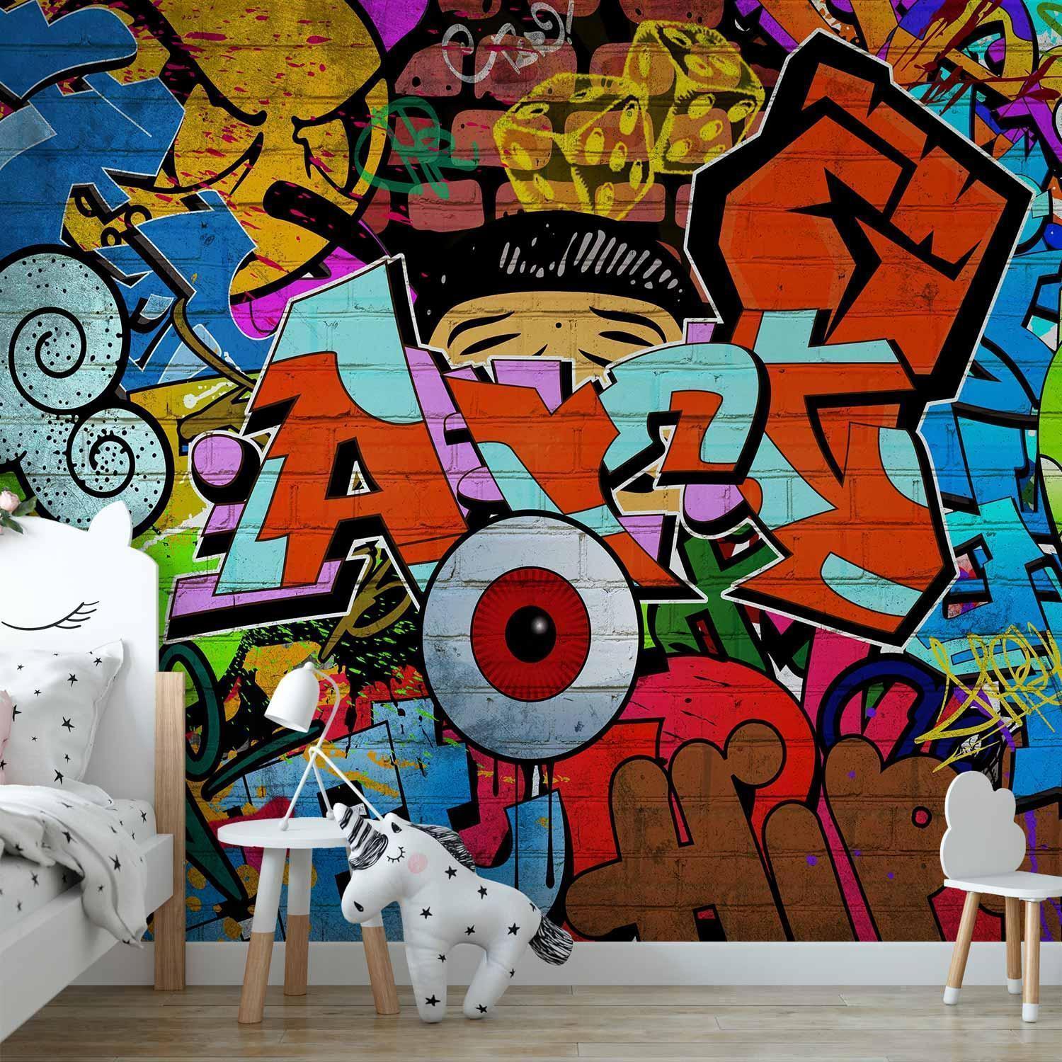 Fototapet - Graffiti art-Fototapeter-Artgeist-peaceofhome.se