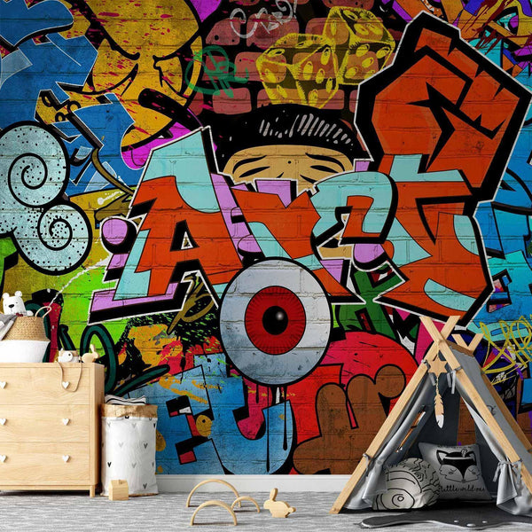 Fototapet - Graffiti art-Fototapeter-Artgeist-peaceofhome.se