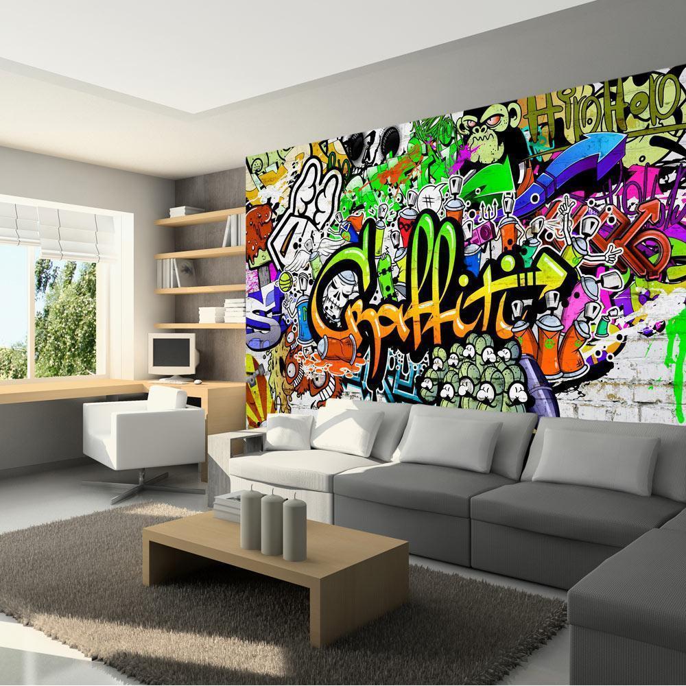 Fototapet - Graffiti on the Wall-Fototapeter-Artgeist-peaceofhome.se