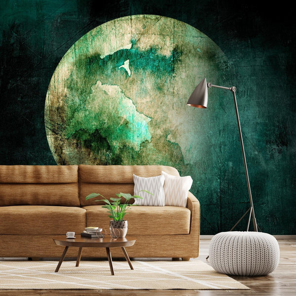 Fototapet - Green Pangea-Fototapet-Artgeist-100x70-peaceofhome.se