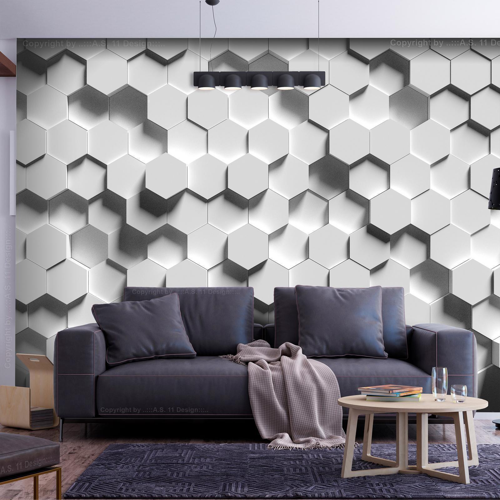 Fototapet - Hexagonal Awareness-Fototapeter-Artgeist-peaceofhome.se