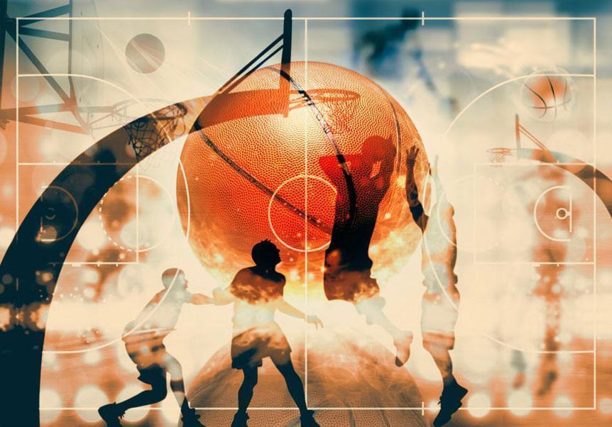 Fototapet - I love basketball!-Fototapeter-Artgeist-peaceofhome.se