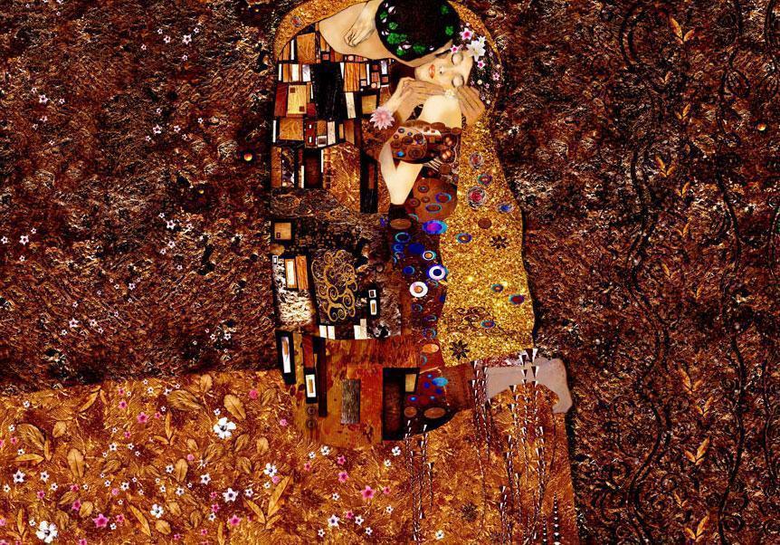 Fototapet - Klimt inspiration - Image of Love-Fototapeter-Artgeist-peaceofhome.se