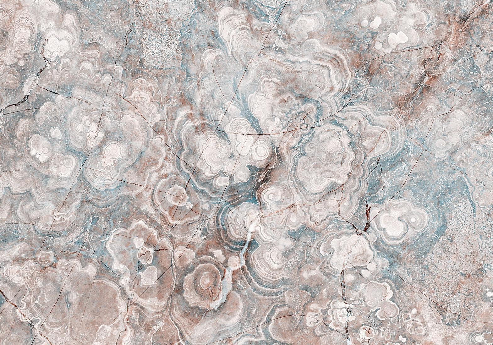 Fototapet - Marble Flowers - Natural Stone Structures in Pastel Colours-Fototapeter-Artgeist-peaceofhome.se