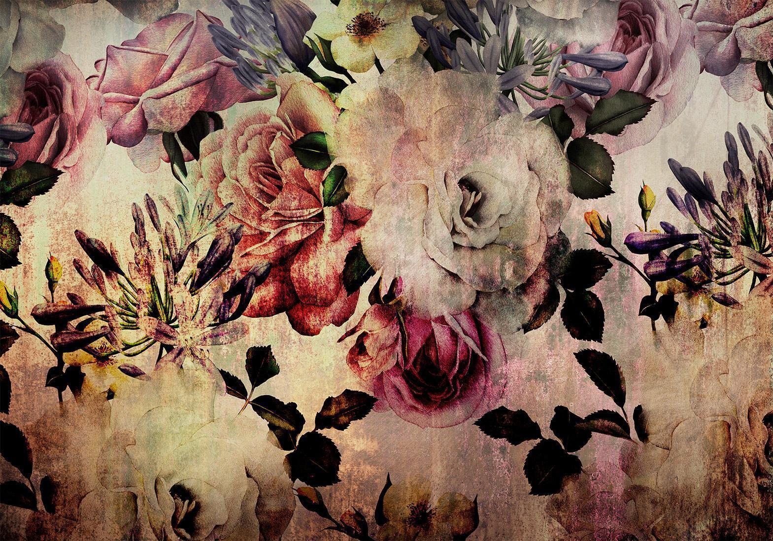 Fototapet - Nostalgia Flowers-Fototapeter-Artgeist-peaceofhome.se