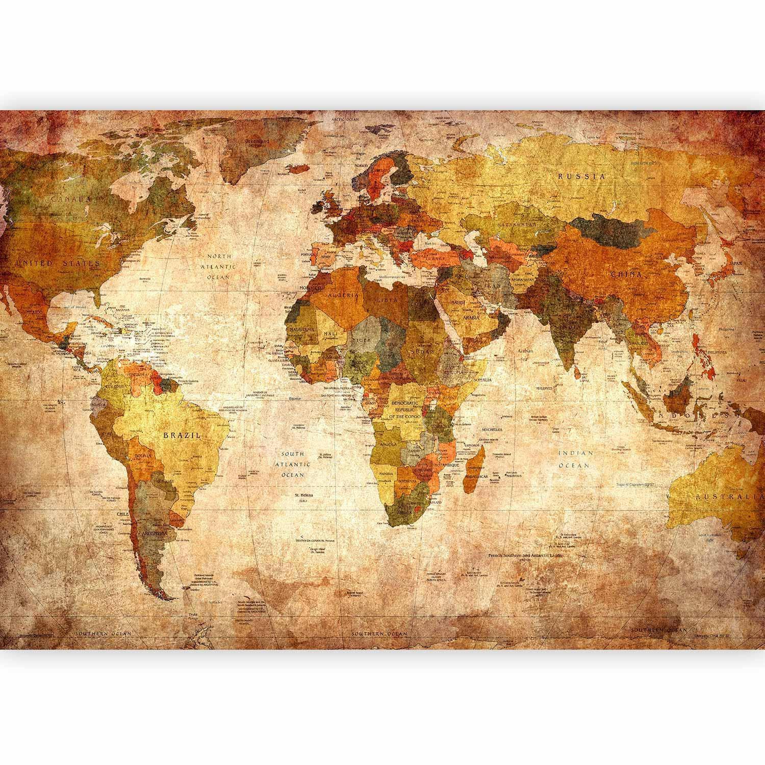 Fototapet - Old World Map-Fototapeter-Artgeist-peaceofhome.se