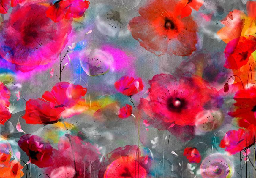 Fototapet - Painted Poppies-Fototapeter-Artgeist-peaceofhome.se